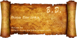 Busa Darinka névjegykártya